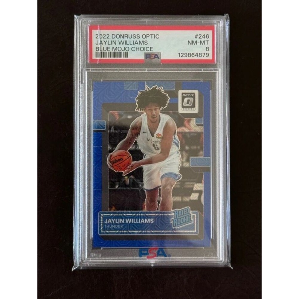 2022 Optic Jaylin Williams RC Blue Mojo PSA 8 /24